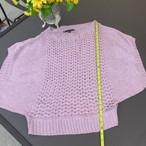 Pink shimmery blouson sweater